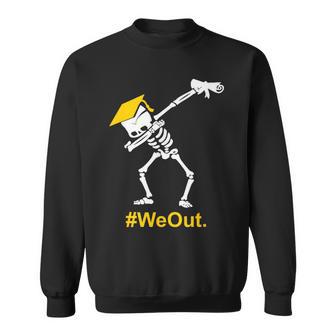 Dabbing Skeleton Graduation Graduate Weout Sweatshirt - Monsterry UK