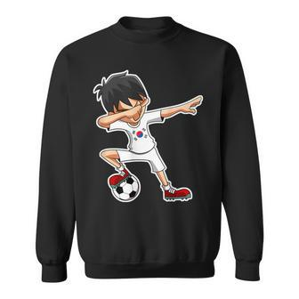 Dabbing Soccer Boy South Korea Korean Flag Jersey Sweatshirt - Monsterry UK