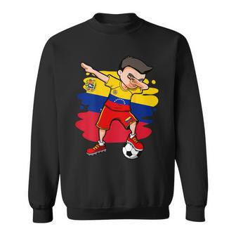 Dabbing Soccer Boy Venezuela Jersey Venezuelan Football Fans Sweatshirt - Monsterry UK