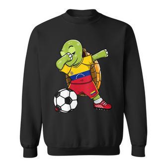 Dabbing Turtle Venezuela Soccer Fans Jersey Flag Football Sweatshirt - Monsterry DE