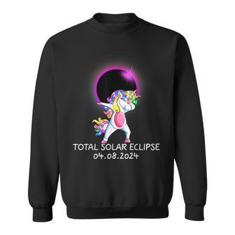 Dabbing Unicorn Usa Total Solar Eclipse April 8 2024 Sweatshirt | Mazezy