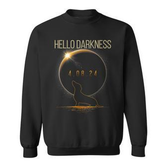 Dachshund Hello Darkness Lover Solar Eclipse April 08 2024 Sweatshirt - Monsterry