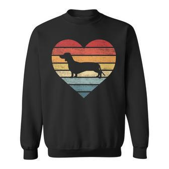 Dachshund Lover Owner Retro Sunset Dog Silhouette Sweatshirt | Mazezy