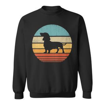 Dachshund Retro Vintage 60S 70S Sunset Wiener Dog Lovers Sweatshirt | Mazezy