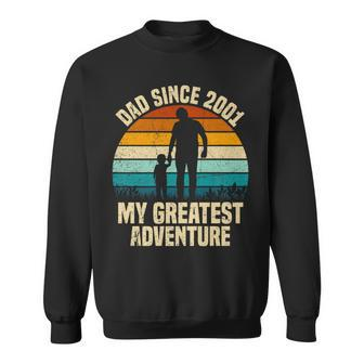 Dad Since 2001 My Greatest Adventure Vintage Father's Day Sweatshirt - Thegiftio UK