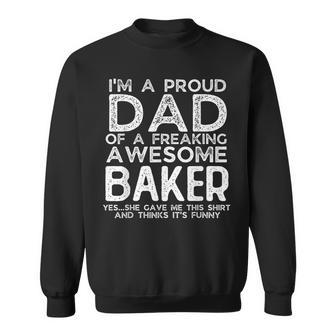 Dad Of Baker Father's Day Personalized Name Sweatshirt - Monsterry AU