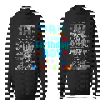Dad Of The Birthday Boy Aquarium Sea Animals Matching Sweatshirt - Thegiftio UK