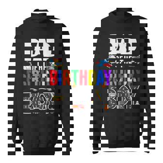 Dad Of The Birthday Boy Transportation Family Matching Daddy Sweatshirt - Thegiftio UK