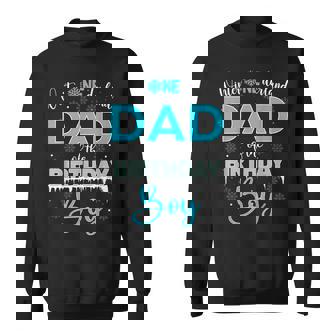 Dad Of The Birthday Boy Winter Onederland Family Sweatshirt - Thegiftio UK