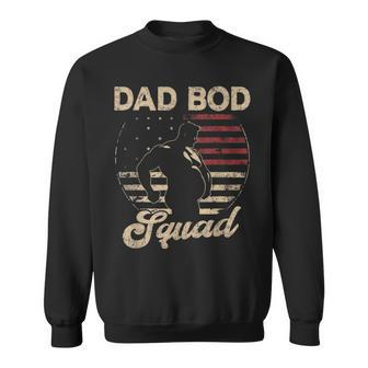 Dad Bod Squad Flag Us Beer Belly Posing Father's Day Sweatshirt - Thegiftio UK