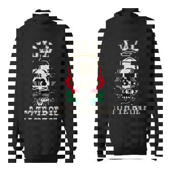 Dad To The Bone Fathers Day Vintage Skull Rocker Dad Sweatshirt - Thegiftio UK