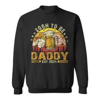 Dad Est 2024 Promoted To Daddy 2024 Fathers Day New Dad 2024 Sweatshirt - Thegiftio UK