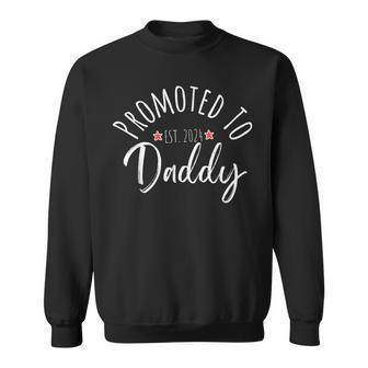 Dad Est 2024 Soon To Be Dad Promoted To Daddy Fathers Day Sweatshirt - Thegiftio UK