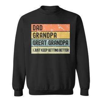 Dad Grandpa Great Grandpa Retro Father's Day Sweatshirt - Monsterry UK