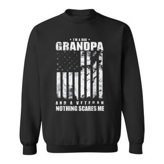 Dad Grandpa Veteran Retro Father's Day Papa Graphic Sweatshirt - Thegiftio UK