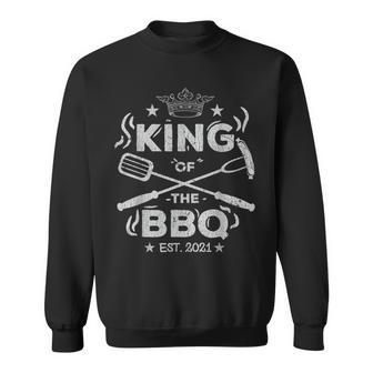 Dad Grilling For Bbq Fathers Day King Of The Bbq Sweatshirt - Monsterry CA