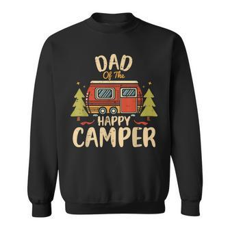 Dad Of Happy Camper 1St Birthday Party Retro Dad Sweatshirt - Monsterry AU