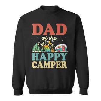 Dad Of The Happy Camper First Birthday Camping Family Sweatshirt - Monsterry