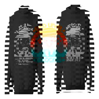 Dad Level Unlocked Leveled Up To Dad Gamer Fathers Day Sweatshirt - Thegiftio