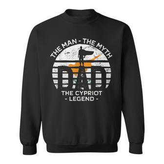 Dad The Man The Myth The Cypriot Legend Cyprus Vintage Flag Sweatshirt - Monsterry UK