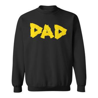 Dad Papa Fathers Day 2024 Tape Style Sweatshirt - Seseable