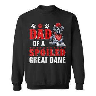 Dad Of A Spoiled Great Dane Father's Day Dog Sunglasses Sweatshirt - Thegiftio UK