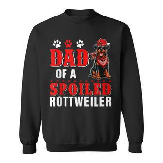 Dad Of A Spoiled Rottweiler Father's Day Dog Sunglasses Sweatshirt - Thegiftio UK