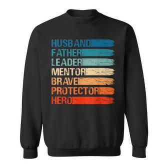Dad For Vintage Husband Retro Daddy Fathers Day Sweatshirt - Seseable