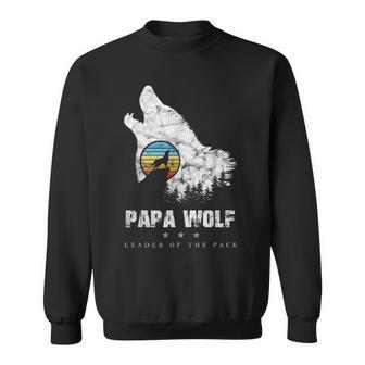 Dad Wolf Rudelführer Father's Day Wolfs intage Sweatshirt - Geschenkecke