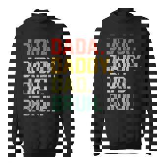 Dada Daddy Dad Bruh Retro Vintage Fathers Day 2024 Sweatshirt - Seseable