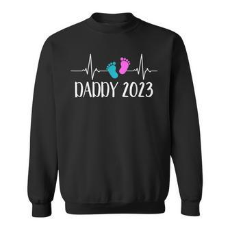Daddy 2023 Foot Heartbeat Blue And Purple Sweatshirt - Monsterry UK