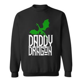 Daddy Dragon Matching Family Tribe Green Dad Father Sweatshirt - Monsterry