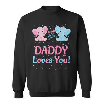 Daddy Gender Reveal Elephant Pink Or Blue Matching Family Sweatshirt | Mazezy AU