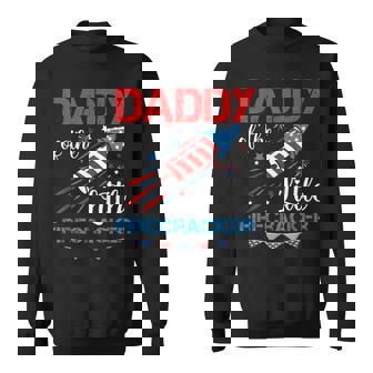 Daddy Of The Little Firecracker 4Th Of July Birthday Dad Sweatshirt | Mazezy