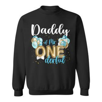 Daddy Of Mr Onederful 1St Birthday First One-Derful Matching Sweatshirt - Seseable
