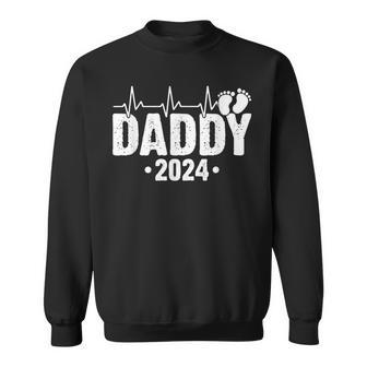 Daddy To Be New Dad First Time Daddy Heartbeat Daddy 2024 Sweatshirt - Monsterry UK