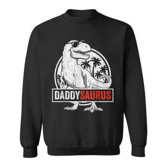 Daddysaurus Dad Fathers Day T Rex Dinosaur Sweatshirt - Monsterry