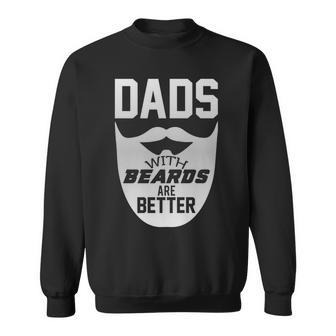 Dads With Beards Are Better Father Day Vintage Sweatshirt - Thegiftio UK