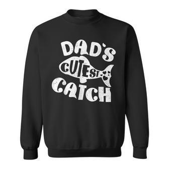 Dad's Cutest Catch Fishing Daddy Son Matching Fathers Day Sweatshirt - Monsterry CA