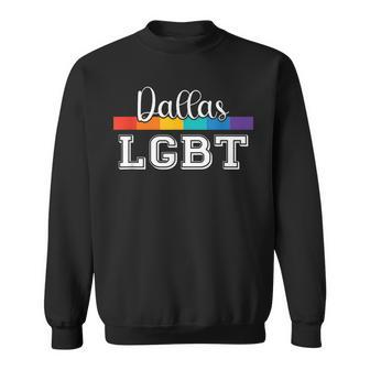 Dallas Lgbt Flag Pride Month Outfit Gay Lesbian Trans Sweatshirt - Monsterry