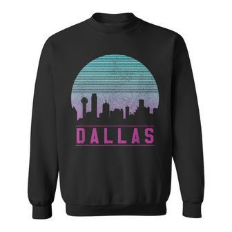 Dallas Skyline Vintage Retro Texas Sweatshirt - Monsterry
