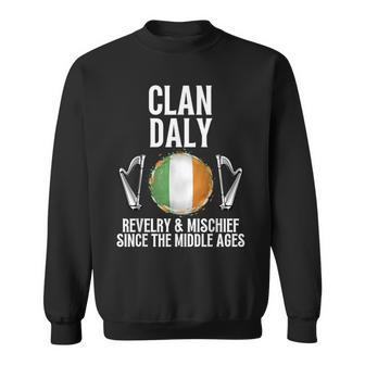 Daly Surname Irish Family Name Heraldic Celtic Clan Sweatshirt - Seseable
