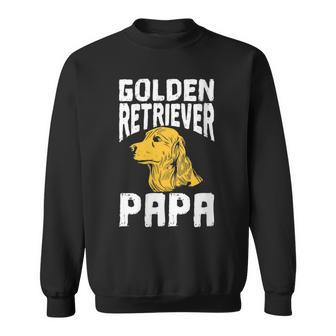 Damen Golden Retriever Hundehalter Besitzerater Papa Dad Mit-Ausschnitt Sweatshirt - Geschenkecke