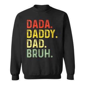 Damen Männer Papa Papa Bruhatertagintage Lustigater Mit-Ausschnitt Sweatshirt - Geschenkecke