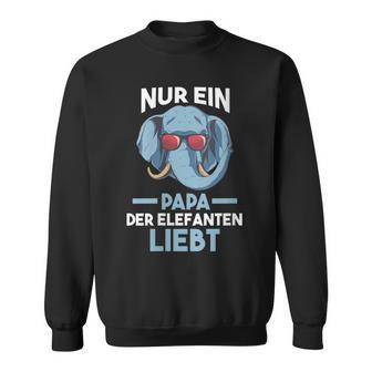 Damen Papaateratertag Elefantpapa Elefant Mit-Ausschnitt Sweatshirt - Geschenkecke