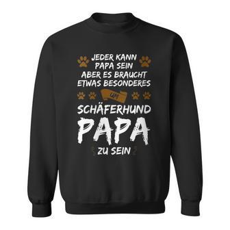 Damen Schäferhund Papa Zu Sein Schäferhund Papa Mit-Ausschnitt Sweatshirt - Geschenkecke