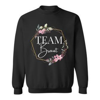 Damen Team Braut Junggesellenabschied Dezent Herz Jga Bride To Be Sweatshirt - Seseable