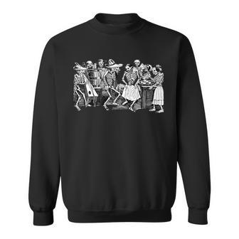 Dancing Skeletons Day Of Dead Dia De Los Muertos Sweatshirt - Monsterry DE