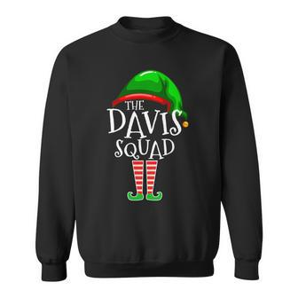 Davis Squad Elf Group Matching Family Name Christmas Sweatshirt - Seseable