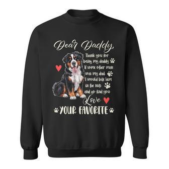 Dear Daddy Bernese Mountain Dog Dad Father's Day 2024 Men Sweatshirt - Thegiftio UK